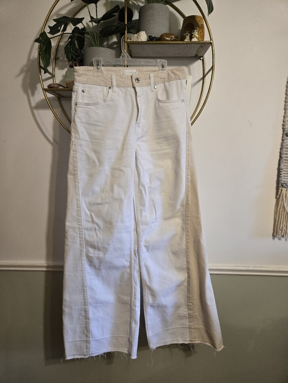 Zara Wide Leg Two Toned High Rise Jeans